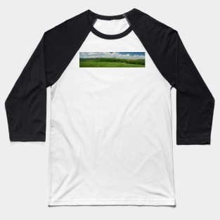 Panorama of green Tuscan fields in late summer Baseball T-Shirt